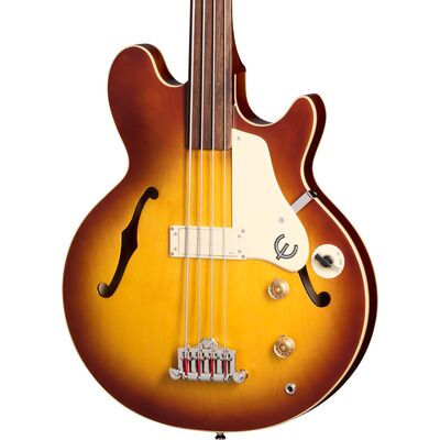 Epiphone Jack Casady Fretless Bass Aged Royal Tan elektromos basszusgitár
