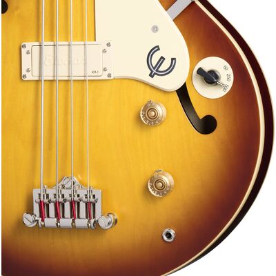 Epiphone Jack Casady Fretless Bass Aged Royal Tan elektromos basszusgitár