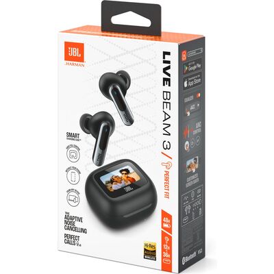 JBL Live Beam 3 Black vezeték nélküli ANC fülhallgató