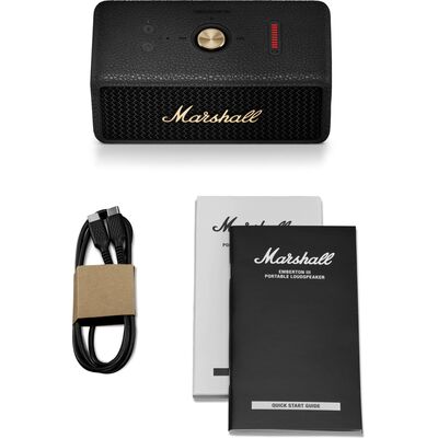 Marshall Emberton III Black and Brass hordozható Bluetooth hangszóró
