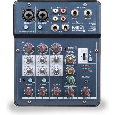 Soundsation MioStream4 analóg keverő/USB hangkártya Bluetooth csatlakozással