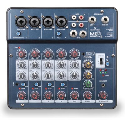 Soundsation MioStream6 analóg keverő/USB hangkártya Bluetooth csatlakozással