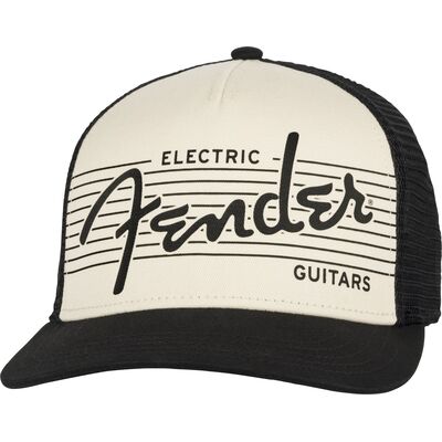 Fender Electric Guitars Hat Black/Cream baseball sapka