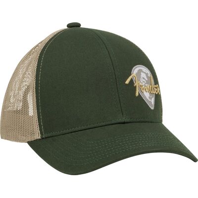 Fender Globe Pick Patch Hat Green/Khaki baseball sapka