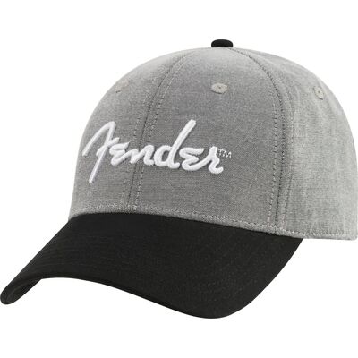 Fender Hipster Dad Hat Gray and Black baseball sapka