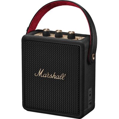 Marshall Stockwell III Black and Brass hordozható Bluetooth hangszóró