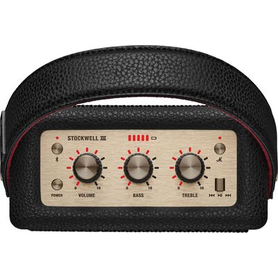 Marshall Stockwell III Black and Brass hordozható Bluetooth hangszóró