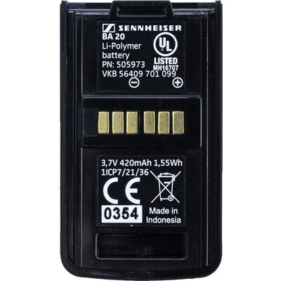Sennheiser BA 20 akkumulátor EKP AVX vezetéknélküli vevőegységhez