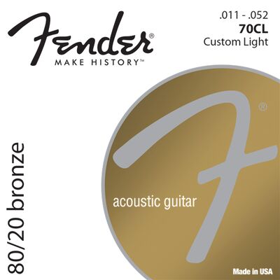 Fender 70CL 80/20 Bronze 11-52 akusztikus gitárhúr