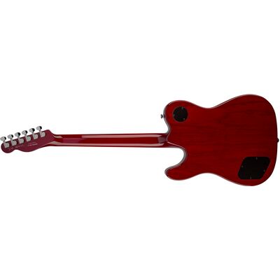 Fender Jim Adkins JA-90 Telecaster Thinline LRL Crimson Red Transparent elektromos gitár