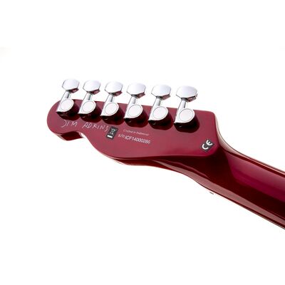 Fender Jim Adkins JA-90 Telecaster Thinline LRL Crimson Red Transparent elektromos gitár
