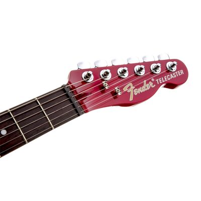 Fender Jim Adkins JA-90 Telecaster Thinline LRL Crimson Red Transparent elektromos gitár