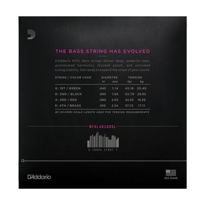 D'Addario NYXL45100SL Nickel Wound 045-100 basszus gitárhúr