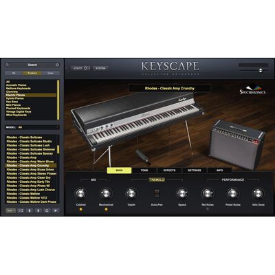 Spectrasonics Keyscape virtuális billentyűs hangszer szoftver plugin