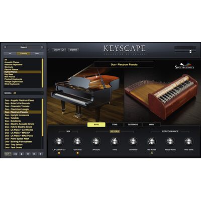 Spectrasonics Keyscape virtuális billentyűs hangszer szoftver plugin