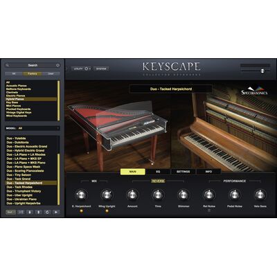 Spectrasonics Keyscape virtuális billentyűs hangszer szoftver plugin