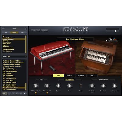 Spectrasonics Keyscape virtuális billentyűs hangszer szoftver plugin