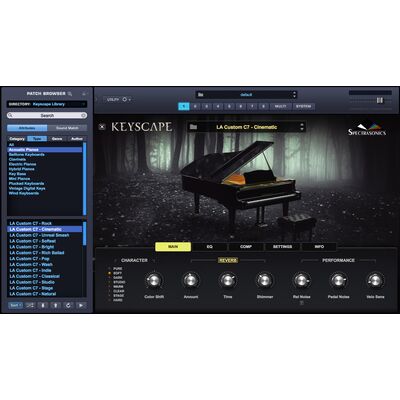 Spectrasonics Keyscape virtuális billentyűs hangszer szoftver plugin
