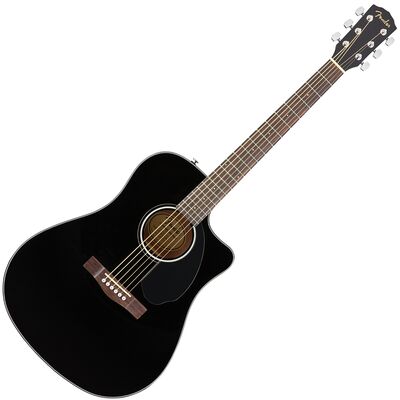 Fender CD-60SCE Dreadnought Black elektro-akusztikus gitár