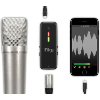 IK Multimedia iRig Pre HD digitális mikrofon interfész iOS/Mac/PC támogatással