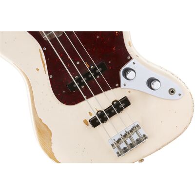 Fender Flea Jazz Bass RW Roadworn Shell Pink elektromos basszusgitár