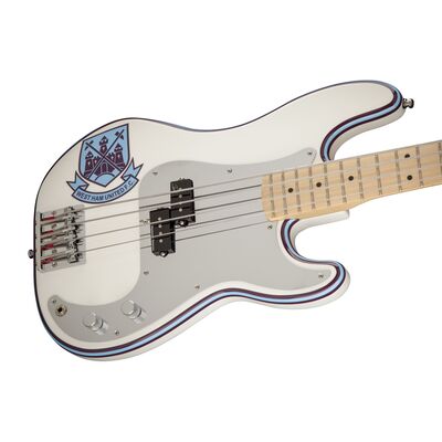 Fender Steve Harris Precision Bass MN Olympic White elektromos basszusgitár