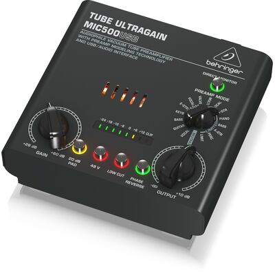 Behringer TUBE ULTRAGAIN MIC500USB csöves mikrofon előerősítő/USB hangkártya