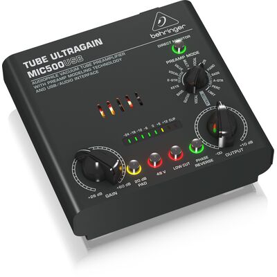Behringer TUBE ULTRAGAIN MIC500USB csöves mikrofon előerősítő/USB hangkártya