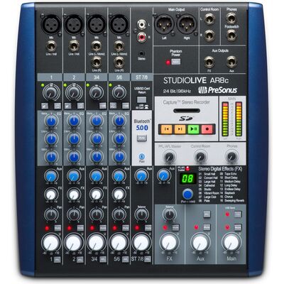PreSonus StudioLive AR8c analóg keverő/USB hangkártya/hangfelvevő