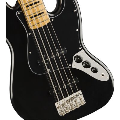 Squier Classic Vibe ‘70s Jazz Bass V MN Black elektromos basszusgitár