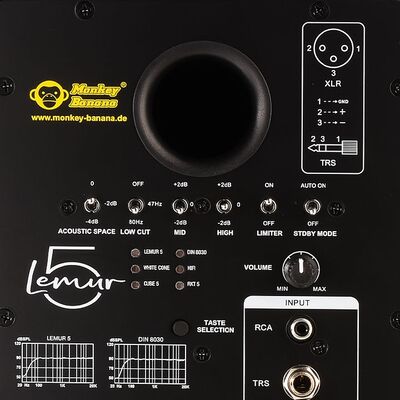 Monkey Banana Lemur5 Black aktív kétutas modellező stúdió monitor hangfal