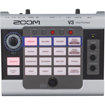 Zoom V3 asztali/mikrofonállványra szerelhető ének multieffekt
