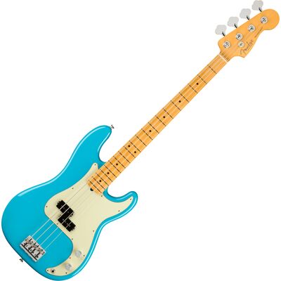 Fender American Professional II Precision Bass MN Miami Blue elektromos basszusgitár