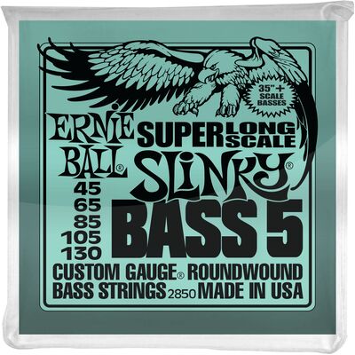 Ernie Ball 2850 Nickel Wound Regular Slinky Super Long 5 String 45-130 basszus gitárhúr