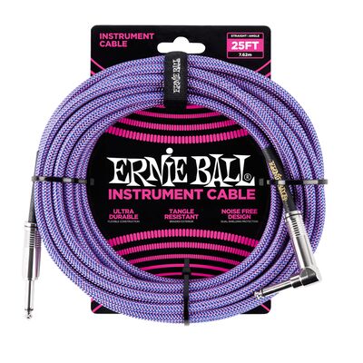 Ernie Ball 6069 lila 7,65m szövet gitárkábel