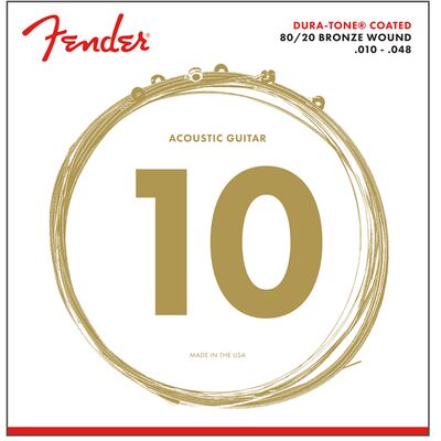 Fender 880XL Dura-Tone 80/20 Coated 10-48 akusztikus gitárhúr