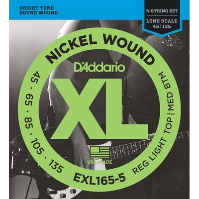 D'Addario EXL165-5 Nickel Wound 45-135 basszusgitárhúr
