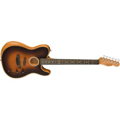 Fender American Acoustasonic Telecaster EB Sunburst elektro-akusztikus gitár