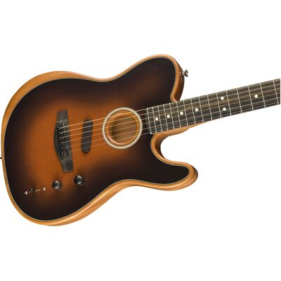 Fender American Acoustasonic Telecaster EB Sunburst elektro-akusztikus gitár
