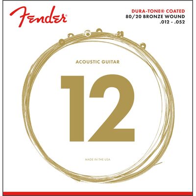 Fender 880L Dura-Tone 80/20 Coated 12-52 akusztikus gitárhúr