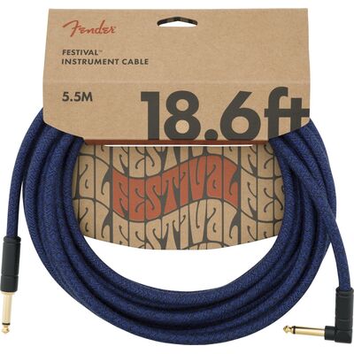 Fender Festival Hemp 5,5 m Blue pipás gitárkábel