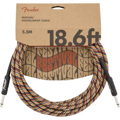 Fender Festival Hemp 5,5 m Rainbow gitárkábel
