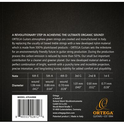 Ortega ATG44NM Medium Tension klasszikus gitárhúr