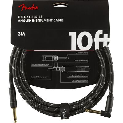 Fender Deluxe Series 3 m Black Tweed pipás gitárkábel