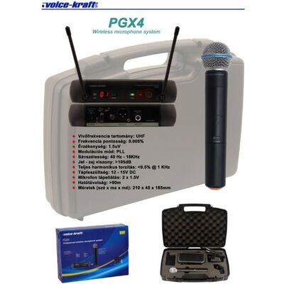 Voice-Kraft PGX4 vezetéknélküli kézi mikrofon szett