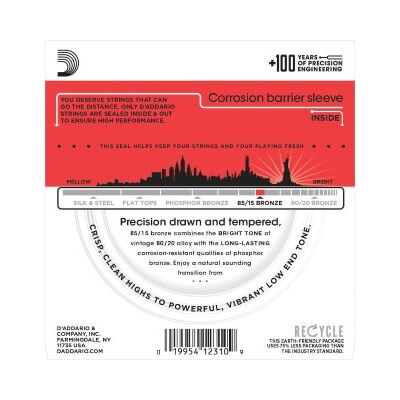 D'Addario EZ930 Medium Light 13-56 akusztikus gitárhúr