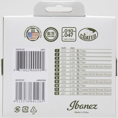 Ibanez IACS12C Bronz 10-47 12-húros akusztikus gitárhúr