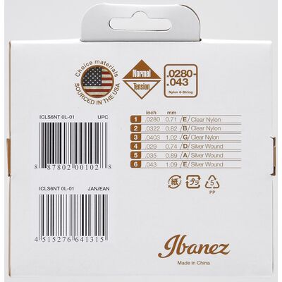 Ibanez ICLS6NT Normal Tension klasszikus gitárhúr