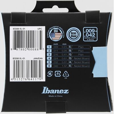 Ibanez IEGS6 09-42 elektromos gitárhúr