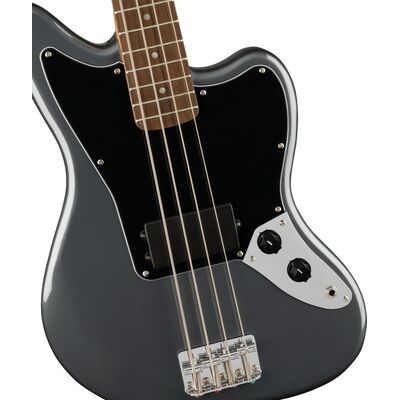 Squier Affinity Jaguar Bass H LRL Charcoal Frost Metallic elektromos basszusgitár